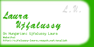 laura ujfalussy business card